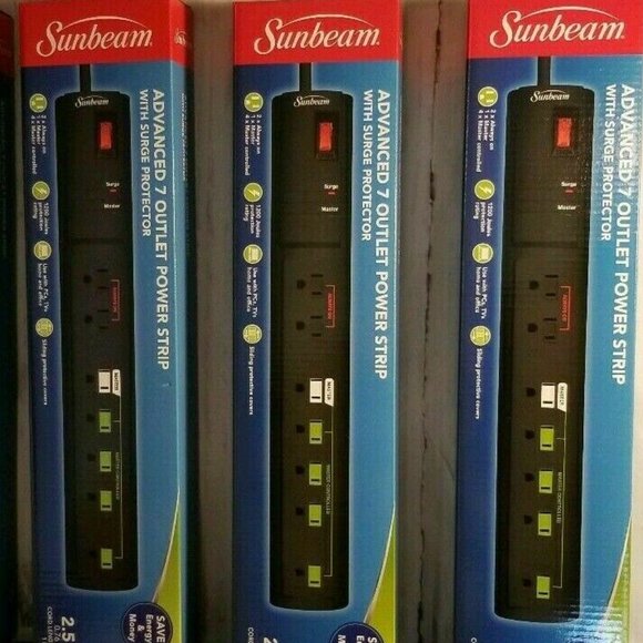 Sunbeam Computers, Laptops & Parts Advanced 7 Outlet Power Strip